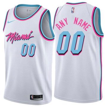 Custom Miami Heat White Swingman City Edition Jersey