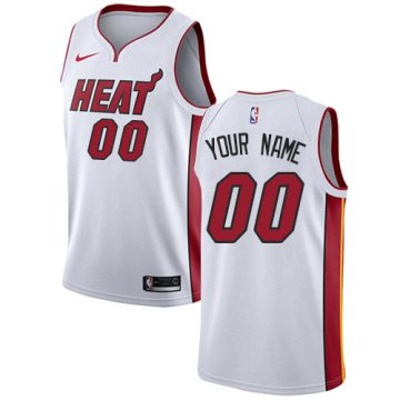 Custom Miami Heat White Swingman Jersey