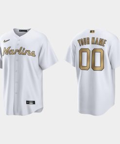 Custom Miami Marlins 2022 All-star Game Cool Base Jersey White