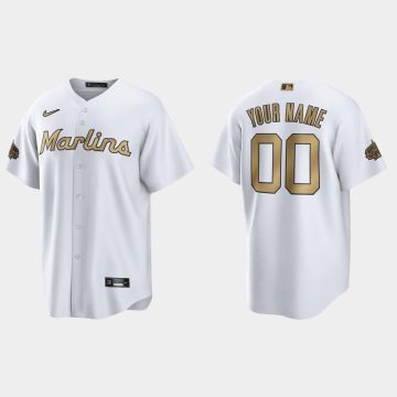 Custom Miami Marlins 2022 All-star Game Cool Base Jersey White