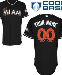 Custom Miami Marlins Black Jersey