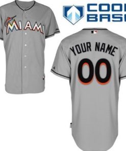 Custom Miami Marlins Gray Jersey