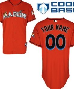 Custom Miami Marlins Orange Jersey