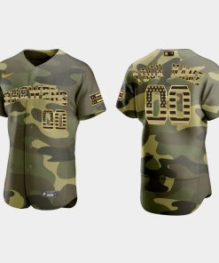 Custom Milwaukee Brewers 2022 Armed Forces Day Flex Base Jersey Camo