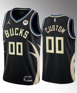 Custom Milwaukee Bucks Active Player Black Stitched Basketball Jersey