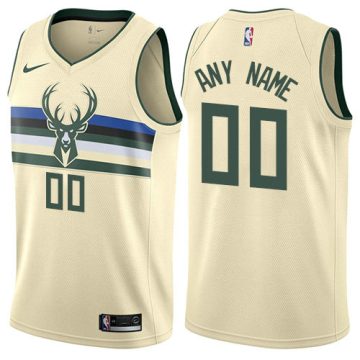 Custom Milwaukee Bucks Cream City Edition Jersey