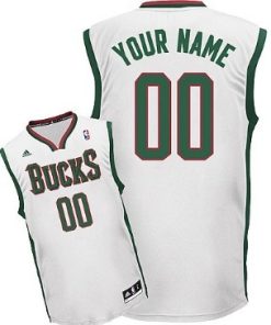 Custom Milwaukee Bucks White Jersey