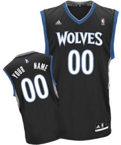Custom Minnesota Timberwolves Black Jersey