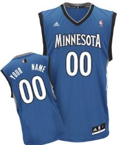 Custom Minnesota Timberwolves Blue Jersey