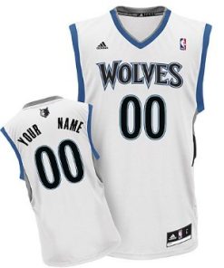 Custom Minnesota Timberwolves White Jersey