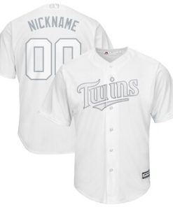 Custom Minnesota Twins 2019 Players' Weekend Cool Base Roster White Jersey
