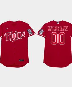 Custom Minnesota Twins 2021 Players' Weekend Nickname Jersey Red