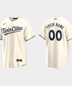 Custom Minnesota Twins Cool Base Alternate Jersey Cream