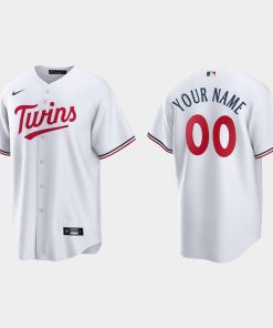 Custom Minnesota Twins Cool Base Home Jersey White