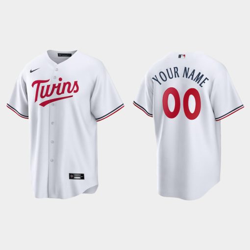 Custom Minnesota Twins Cool Base Home Jersey White