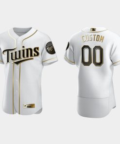 Custom Minnesota Twins Flex Base Golden Edition Jersey White