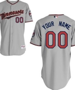 Custom Minnesota Twins Gray Jersey