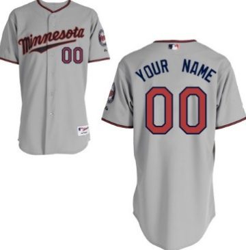 Custom Minnesota Twins Gray Jersey