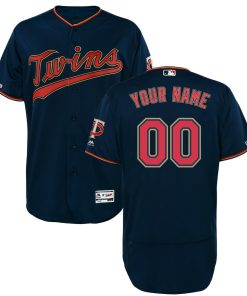Custom Minnesota Twins Navy Alternate Collection Flex Base Jersey