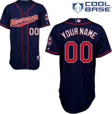 Custom Minnesota Twins Navy Blue With Minnesota Jersey