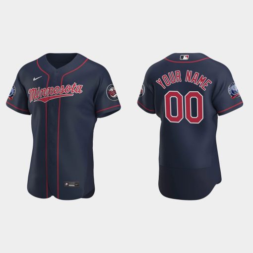 Custom Minnesota Twins Navy Flex Base 2020 Alternate Jersey