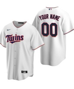 Custom Minnesota Twins Home White Stitched Cool Base Jersey