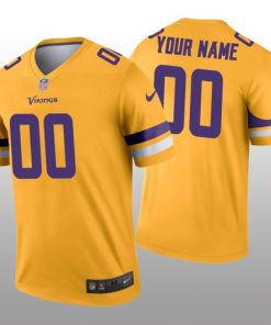 Custom Minnesota Vikings Gold Inverted Legend Jersey