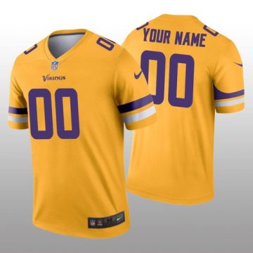 Custom Minnesota Vikings Gold Inverted Legend Jersey