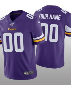 Custom Minnesota Vikings Purple Vapor Limited 100th Season Jersey