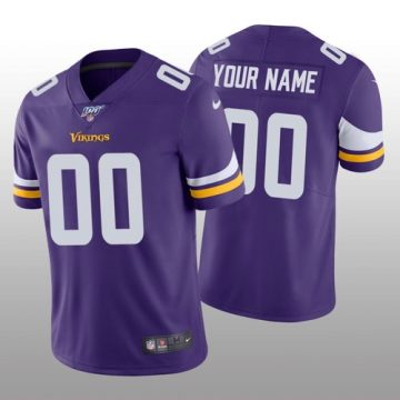 Custom Minnesota Vikings Purple Vapor Limited 100th Season Jersey