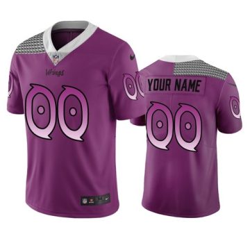 Custom Minnesota Vikings Purple Vapor Limited City Edition Jersey