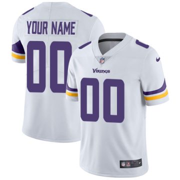 Custom Minnesota Vikings Road White Vapor Untouchable Limited Jersey