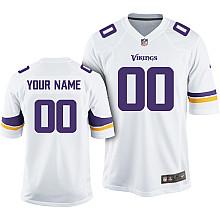 Custom Minnesota Vikings White Limited Jersey