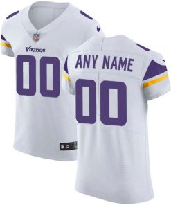 Custom Minnesota Vikings White Vapor Untouchable Elite Jersey