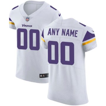 Custom Minnesota Vikings White Vapor Untouchable Elite Jersey