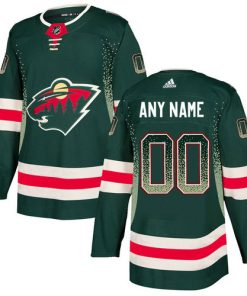 Custom Minnesota Wild Green Drift Fashion Jersey