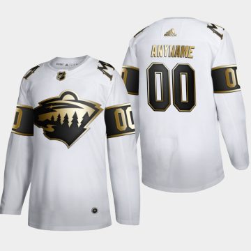 Custom Minnesota Wild Golden Edition White Jersey