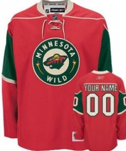 Custom Minnesota Wild Red Jersey