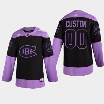 Custom Montreal Canadiens 2021 Hockey Fights Cancer Night Purple Jersey