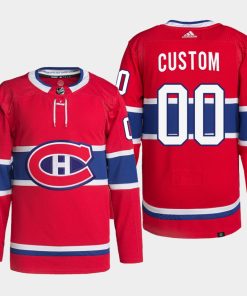 Custom Montreal Canadiens 2022 Draft First Round Pick Red Jersey
