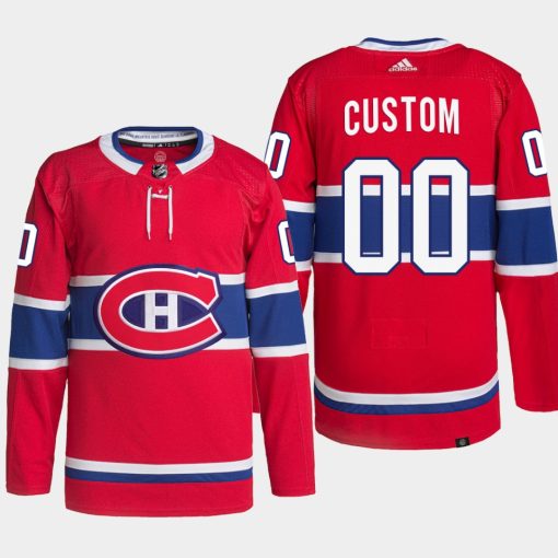 Custom Montreal Canadiens 2022 Draft First Round Pick Red Jersey