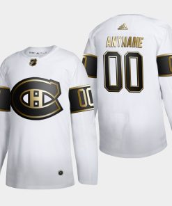 Custom Montreal Canadiens Golden Edition White Jersey