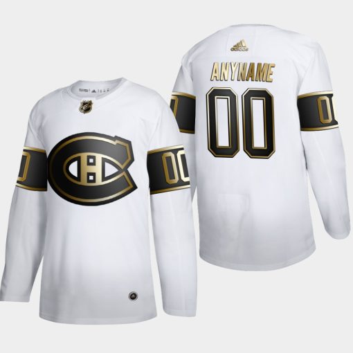 Custom Montreal Canadiens Golden Edition White Jersey