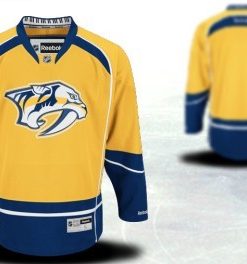 Custom Nashville Predators 2012 Yellow Jersey