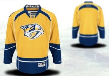 Custom Nashville Predators 2012 Yellow Jersey
