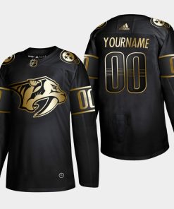 Custom Nashville Predators 2019 Golden Edition Player Jersey Black