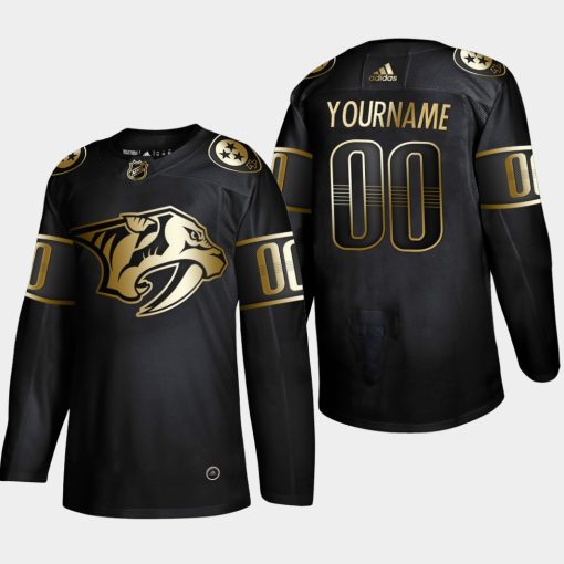 Custom Nashville Predators 2019 Golden Edition Player Jersey Black