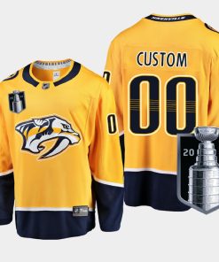 Custom Nashville Predators 2022 Stanley Cup Playoffs Gold Home Jersey