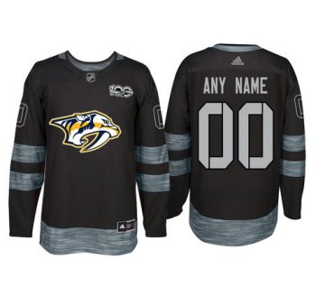 Custom Nashville Predators Black 1917 2017 100th Anniversary Jersey
