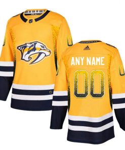 Custom Nashville Predators Gold Drift Fashion Jersey